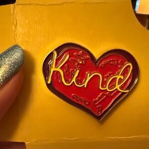 Heartfelt Kindness Brooch - Red and Yellow